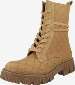 Dockers By Gerli Enkellaarsjes Veterlaarsjes Dames Lichtbruin