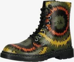 Dockers By Gerli Enkellaarsjes Veterlaarsjes Dames Olijfgroen